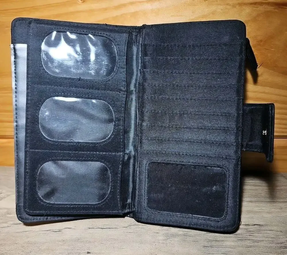 Black Checkbook Cradit Card Wallet